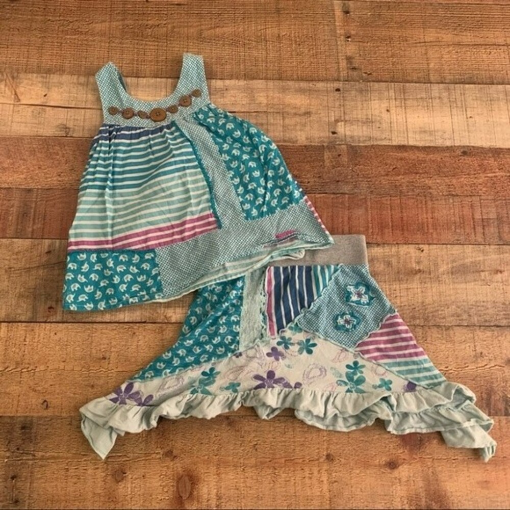 Naartjie girls blue tank top and skirt set - 3YRS